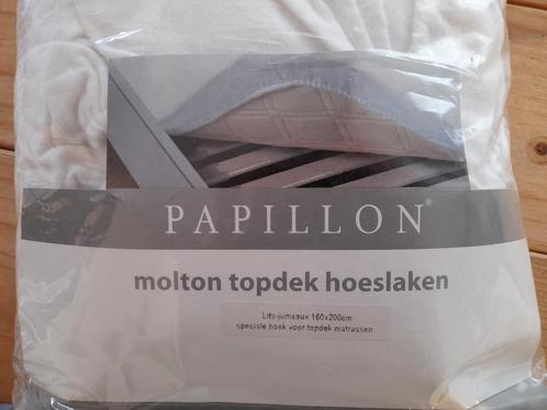 Papillon Molton Topdek Hoeslaken 160x200 - Nieuw, Huis en Inrichting, Slaapkamer | Beddengoed, Nieuw, Hoeslaken of Sloop, Tweepersoons
