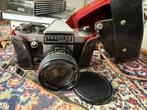 Praktica Super TL met een Pallas Auto 1:2.8 Lens in een Orig, Audio, Tv en Foto, Fotocamera's Analoog, Ophalen of Verzenden, Zo goed als nieuw