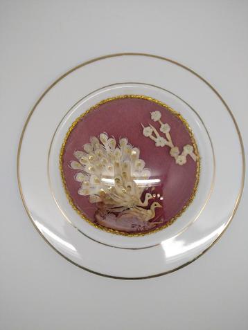 Vintage Chinese decoratieve Pauw Wandplaat/bord beschikbaar voor biedingen