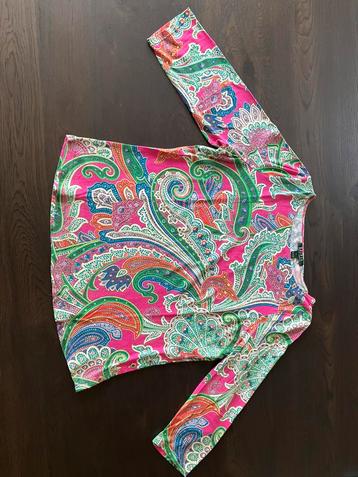 Ralph Lauren top / shirt, maat L, halflange mouw, multicolor beschikbaar voor biedingen