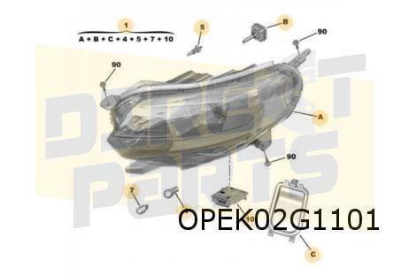 Opel Vivaro (10/19-) koplamp L (HID/ D8S) Origineel! 1656228, Auto-onderdelen, Verlichting, Opel, Nieuw, Verzenden
