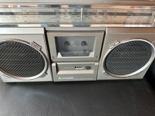 Vintage Hitachi TRK-7100E  Radio Cassettespeler, Audio, Tv en Foto, Radio's, Gebruikt, Radio, Ophalen of Verzenden