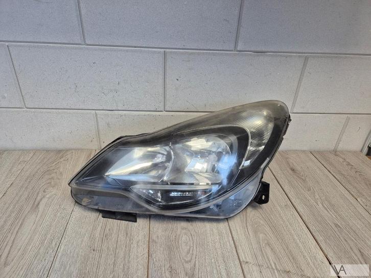 Opel Corsa D 2010 - 2014 koplamp links facelift zwarte inleg, Auto-onderdelen, Verlichting, Opel, Gebruikt, Ophalen of Verzenden