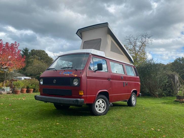 Volkswagen t3 westfalia california benzine, Auto's, Volkswagen, Particulier, Benzine, Handgeschakeld, Geïmporteerd, Rood, Grijs