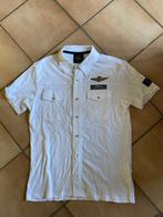 Aeronautica Militare shirt M wit korte mouwen in jersey ZGS, Verzenden, Wit, Halswijdte 39/40 (M), Zo goed als nieuw
