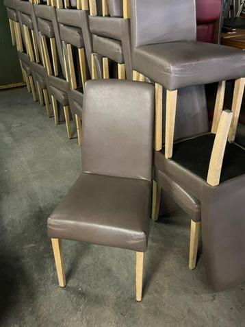 13 stuks horeca, bistro, restaurant stoelen kunstleder Taupe beschikbaar voor biedingen