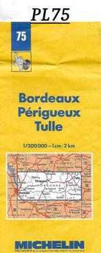 Pl75 plattegrond michelin nr75 dordogne - bordeaux / tulle, Ophalen of Verzenden, Zo goed als nieuw, Les of Cursus, Klassiek