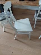 5 witte teak stoelen, Kinderen en Baby's, Ophalen of Verzenden, Zo goed als nieuw, Stoel(en)