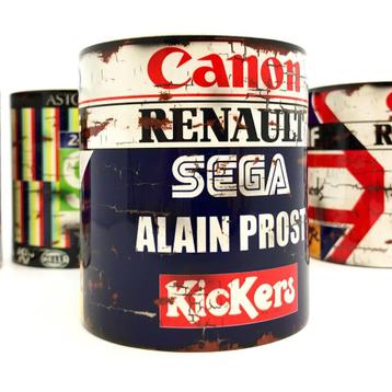 ✅ Alain Prost Helmet mok Vintage olie F1 Autosport NIEUW beschikbaar voor biedingen