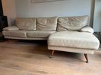 Design crème wit lederen bank, Huis en Inrichting, Ophalen, 250 tot 300 cm, Gebruikt, Minder dan 75 cm