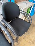 4 Zwarte Stapelbare Stoelen - Eetkamer/Spreekkamer, Huis en Inrichting, Stoelen, Ophalen, Kunststof, Gebruikt, Zwart
