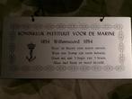 Koningklijk Instituut voor de Marine 1854-1954 Willemsoord, Ophalen of Verzenden, Marine, Nederland, Kunstobject