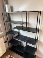 Zwarte metalen vakkenkast - moet snel weg!, Huis en Inrichting, Ophalen, Met plank(en), 50 tot 100 cm, Zo goed als nieuw