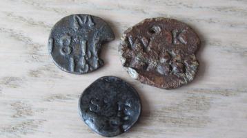 Armen loden 3 stuks / 1780 WK / 1816 M  bodemvondst beschikbaar voor biedingen