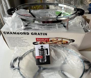 ovenschaal glas 2 ovenschalen Bodum Chambord, geheel nieuw beschikbaar voor biedingen