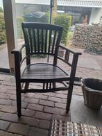 2x houten teak  stoelen, Ophalen, Twee, Bruin, Zo goed als nieuw