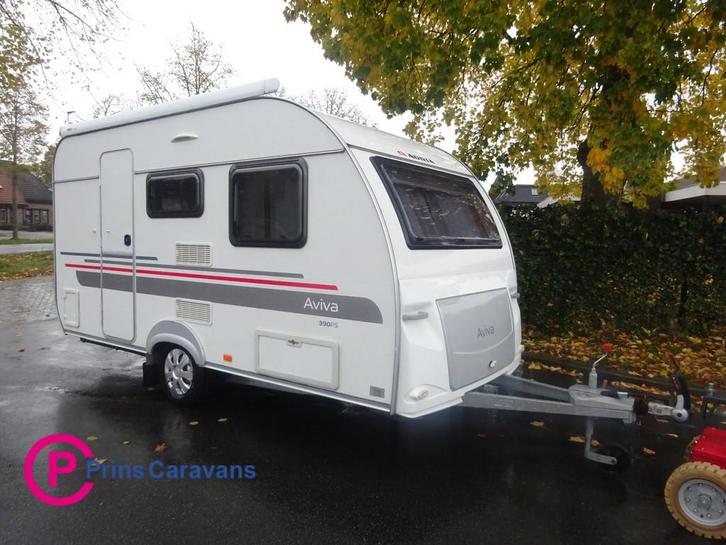 Adria Aviva 390 PS Met Vaste Luifel #LICHTGEWICHT#, Caravans en Kamperen, Caravans, Bedrijf, tot en met 4, 750 - 1000 kg, Adria