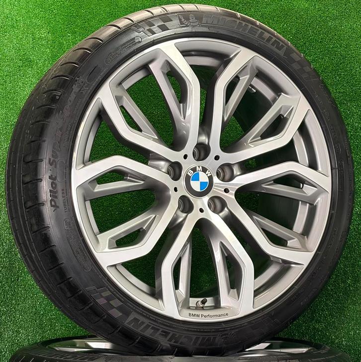 Originele 21 inch BMW style 375 velgen met banden X5 X6 F15, Auto-onderdelen, Banden en Velgen, Banden en Velgen, Zomerbanden