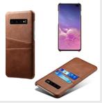 Galaxy S10 Plus Back Cover + Screenprotector _ Donkerbruin, Telecommunicatie, Mobiele telefoons | Hoesjes en Frontjes | Samsung