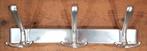 Hermeta garderobe kapstok 3x haak 0823 Naturel, Huis en Inrichting, Wandkapstok, Ophalen of Verzenden, Zo goed als nieuw, Minder dan 100 cm