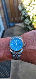 Rolex Skydweller, staal en blauwe wijzerplaat jubileeband., Sieraden, Tassen en Uiterlijk, Horloges | Heren, Staal, Ophalen of Verzenden