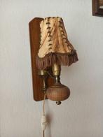 Wand/hanglamp vintage klein, Huis en Inrichting, Lampen | Wandlampen, Ophalen of Verzenden, Gebruikt, Hout, Antiek