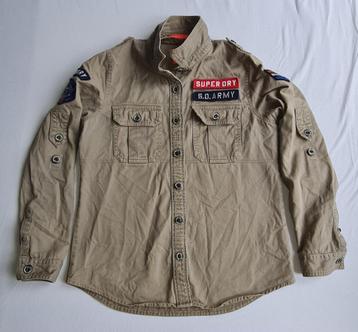 Superdry - Overhemd met leger patches - Maat L beschikbaar voor biedingen