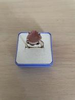 Mooie verstelbare zilveren ring met natuuursteen, Ophalen of Verzenden, Zo goed als nieuw, Met edelsteen, Dame