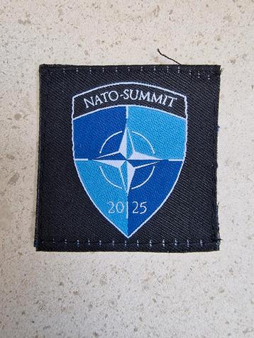Borstembleem 5x5cm Nato summit 2025/Nato top/SUMMIT beschikbaar voor biedingen