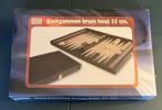 Backgammon koffer (donker)bruin hout 35cm; Hot Games, Nieuw., Hobby en Vrije tijd, Gezelschapsspellen | Bordspellen, Een of twee spelers