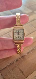 Dames horloge vintage verguld goud 14k, Ophalen of Verzenden, Gebruikt, Goud, Overige merken