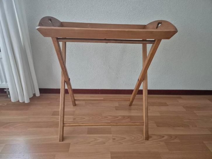 Inklapbare butlertray, Huis en Inrichting, Tafels | Sidetables, Zo goed als nieuw, 50 tot 100 cm, Rechthoekig, Ophalen