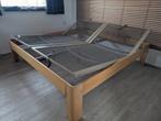 Auping auronde 200 x 200 cm Auping bed beuken + spirale, Beige, Gebruikt, Deken of Dekbed, Ophalen