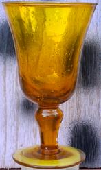 Glas. Biot Amberglas.  Geblazen.  16 cm., Ophalen