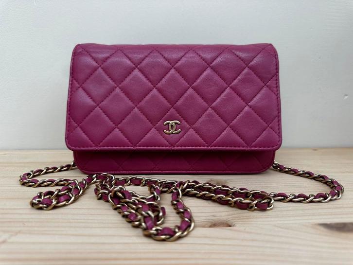 Chanel wallet on chain pink, Sieraden, Tassen en Uiterlijk, Tassen | Damestassen, Gebruikt, Roze, Ophalen of Verzenden