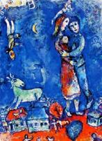 Marc Chagall (1887) Kleur Zink Ets "De Droomdanser " Gen Ges, Antiek en Kunst, Ophalen of Verzenden
