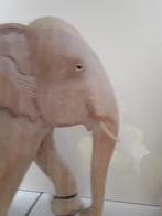 Twee houten olifanten, Verzamelen, Ophalen, Zo goed als nieuw, Wild dier, Beeldje of Figuurtje