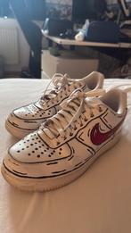 Custom cartoon Air force 1, Ophalen of Verzenden, Zo goed als nieuw, Wit
