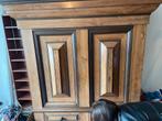Antieke houten kast met deuren en lade, Ophalen, Gebruikt, 100 tot 150 cm, Overige houtsoorten