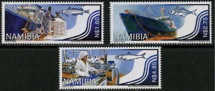 Namibie 2004 Visindustrie vissersboten schip postfris, Postzegels en Munten, Postzegels | Afrika, Postfris, Overige landen, Verzenden