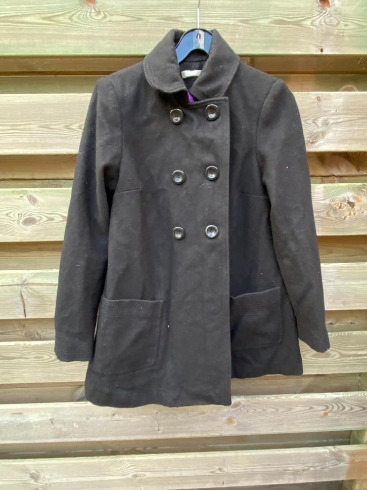 Promod mt 38 lange jas zwarte gevoerde winterjas, Kleding | Dames, Jassen | Winter, Gedragen, Maat 38/40 (M), Zwart, Ophalen