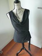 elegante zwarte open blouse top met striklint, Miss Etam 36., Kleding | Dames, Blouses en Tunieken, Miss Etam, Ophalen of Verzenden