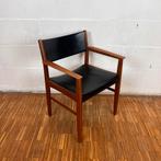 Single armchair, jaren 70, Ophalen of Verzenden, Zwart, Leer, Twee