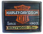 Vintage Harley Davidson Motorcycle bord / Hollywood, Ophalen of Verzenden, Gebruikt, Motoren