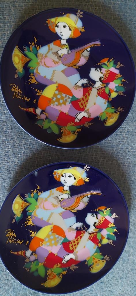 Rosenthal Studio Linie 1001 Nacht Bjørn Wiinblad bordjes., Ophalen of Verzenden