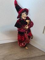 Halloween heks pop rood hangen bezem vintage retro decor, Hobby en Vrije tijd, Feestartikelen, Ophalen of Verzenden, Zo goed als nieuw