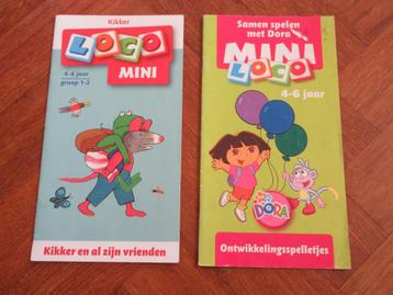 2 boekjes van Loco Mini : Kikker + Dora beschikbaar voor biedingen