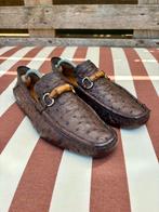 Zeldzame gucci horsebit loafers struifvogel leer maat 45, Loafers, Bruin, Ophalen of Verzenden, Gucci