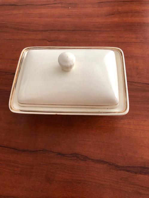 Vintage Thomas Regout Botervloot met Gouden Randje Porselein, Antiek en Kunst, Antiek | Keukenbenodigdheden, Ophalen of Verzenden