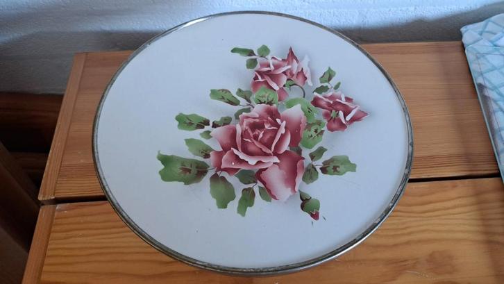 Nostalgische vlaai en gebaks schotel., Huis en Inrichting, Keuken | Keukenbenodigdheden, Zo goed als nieuw, Ophalen of Verzenden